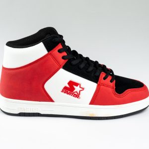 Black red and white starter sneaker