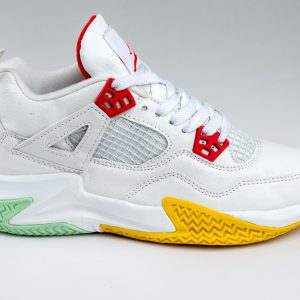 White assorted Jordans
