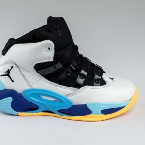 Blue & White assorted Jordans