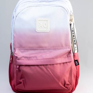 AO white and pink backpack