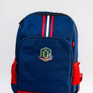 Navy blue and red uek university