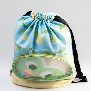 Green and blue hello swimming bag