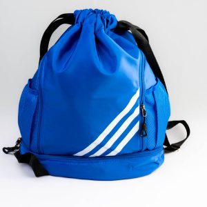 Blue and white swimming bag