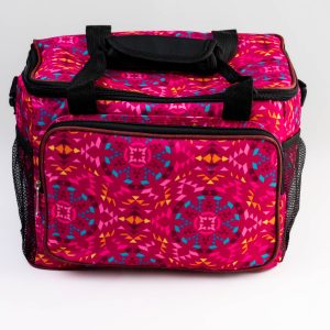Pink geometric lunchbag