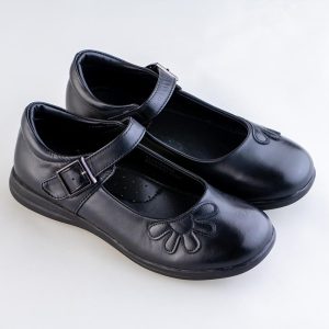 Skoolies Divine with side big flower girl shoe