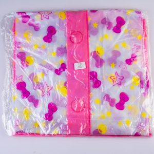 Pink and yellow Bows and stars Raincoat sizes S,M,L,and XS