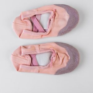 Light orange satin ballet shoes sizes 23-36
