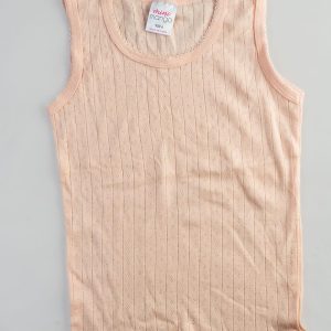 Peach cotton vests lines