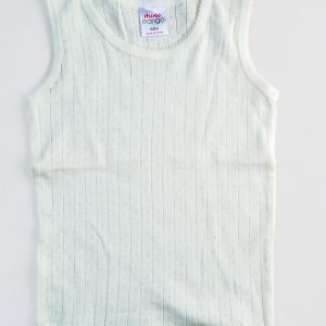 White cotton vests lines