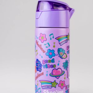 Purple Flowers 450ml Stainless steel Water Bottle