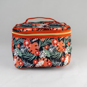 Brown and Green floral toilet bag - Cley