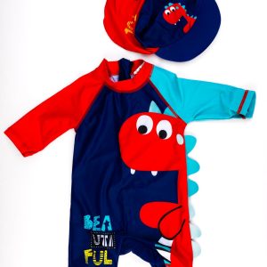 Navy blue n red dinosaur