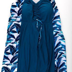 Green and white leafy 2PC