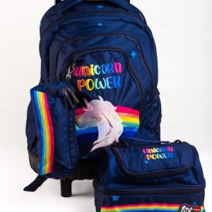 Navy Blue Unicorn Power 3PC Trolley