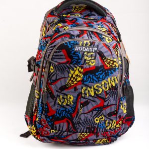 Grey Red Yellow Dino Aodasi Back Pack