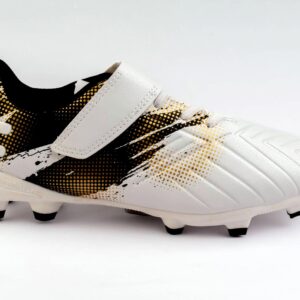 White gold black Charly soccer boots