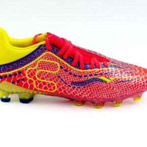 Pink and Yellow Charly soccer boots